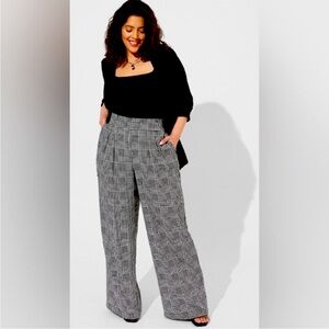 Torrid Plus Size Wide Leg Studio Crepe High Rise Pants